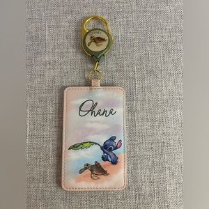 Disney Lilo & Stitch Ohana Turtle Friends Retractable Lanyard